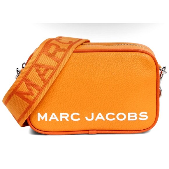 New Marc Jacobs Bold Flash Crossbody Camera Bag Pebble Leather Tangerine Multi - Picture 1 of 6